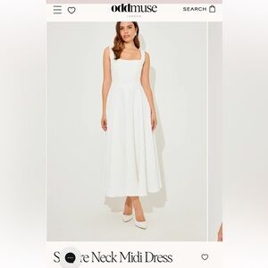 Elegant White Sleeveless Dress